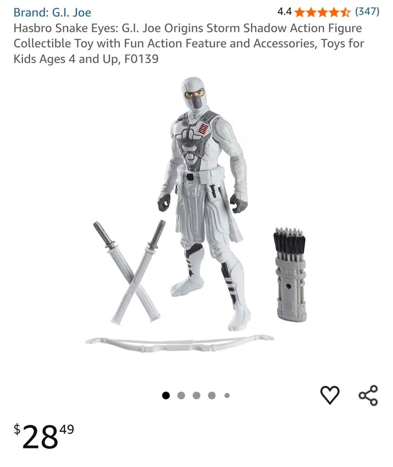 Hasbro G.I. Joe Snake Eyes Origins Storm Shadow Action Figure - photo 2