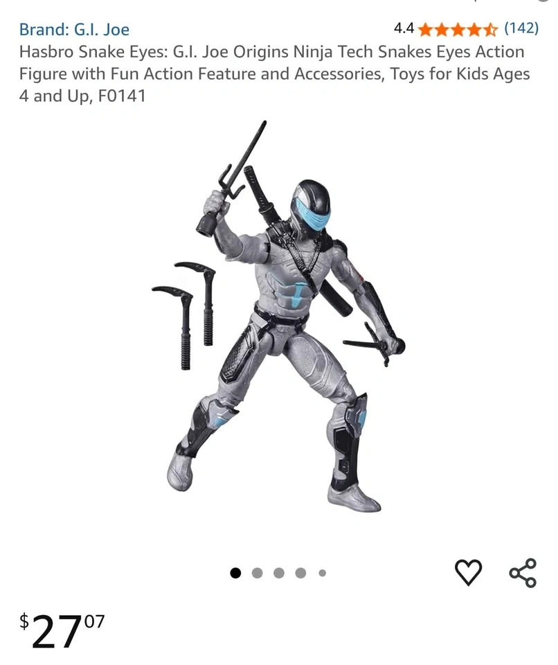 Hasbro G.I. Joe Origins Snake Eyes Ninja Tech Action Figure - photo 5