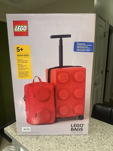 LEGO Carry-on trolley TSA Lock & Backpack Luggage Set Red