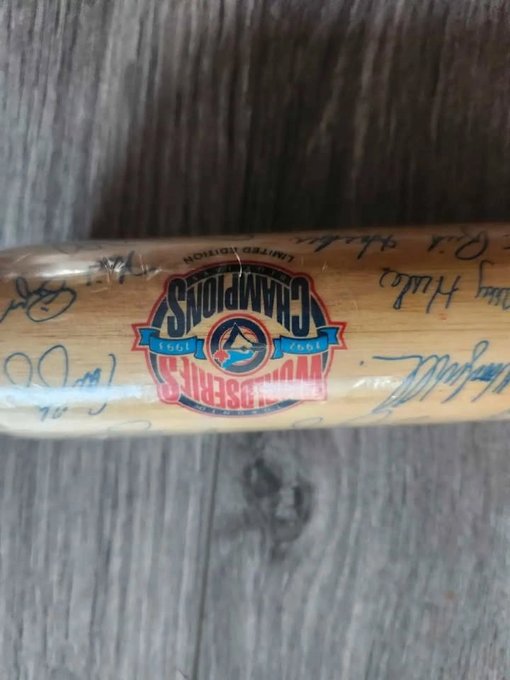 Blue Jays World Series Champions Baseball Bat Souvenir - photo 2