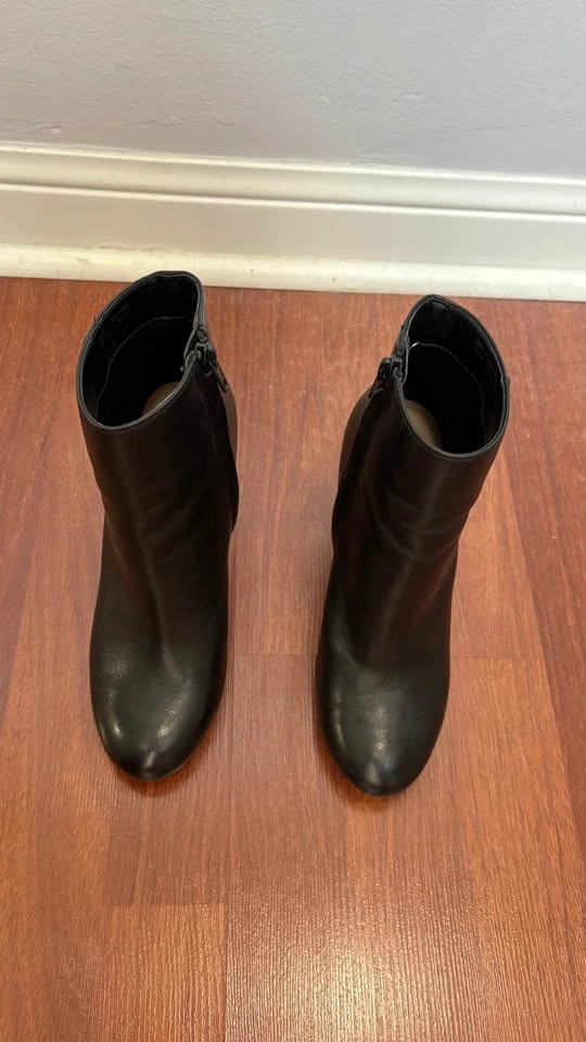 ALDO Black Leather Ankle Boots - photo 3