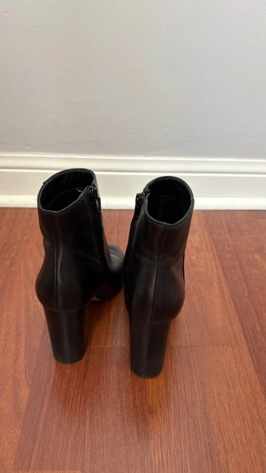 ALDO Black Leather Ankle Boots - photo 4