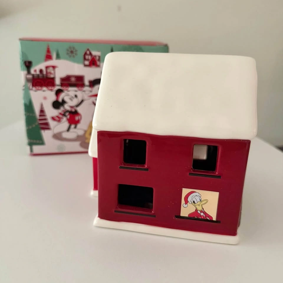 NWT Disney Store Christmas Mickey & Friends Candle Holder House - photo 5