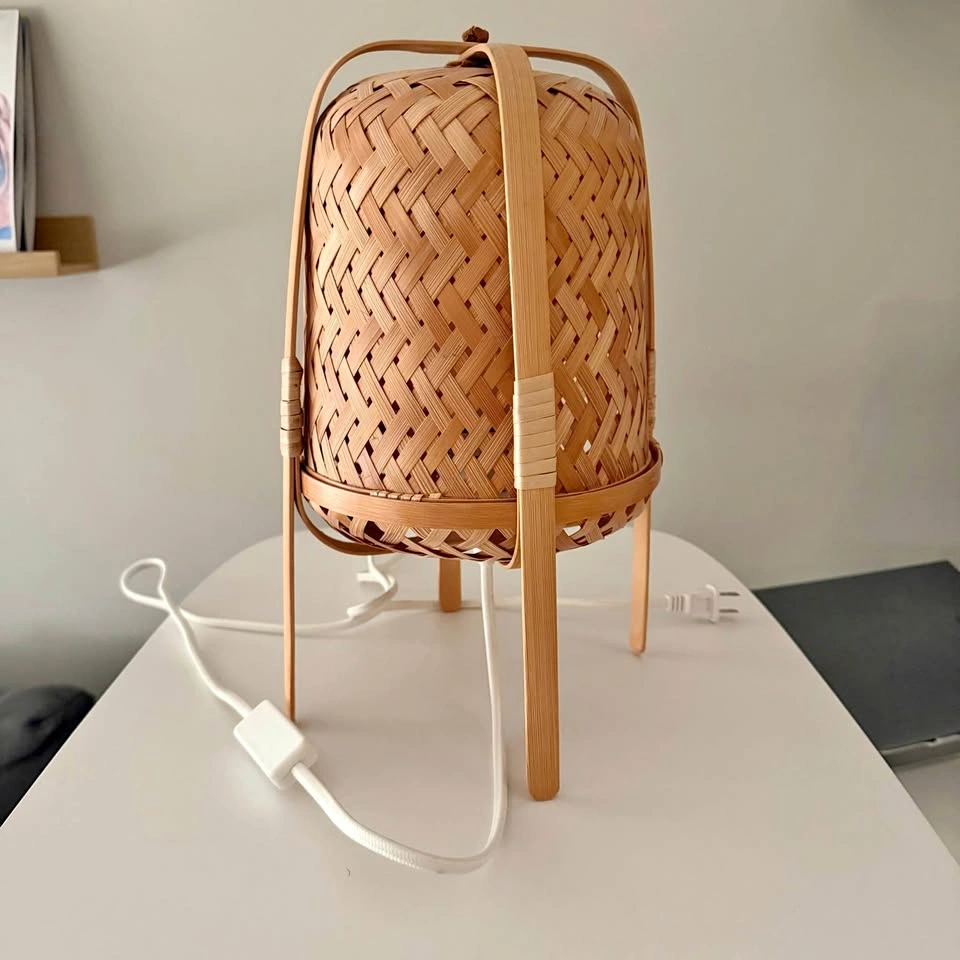 IKEA Knixhult Table Lamp Bamboo Boho Decor