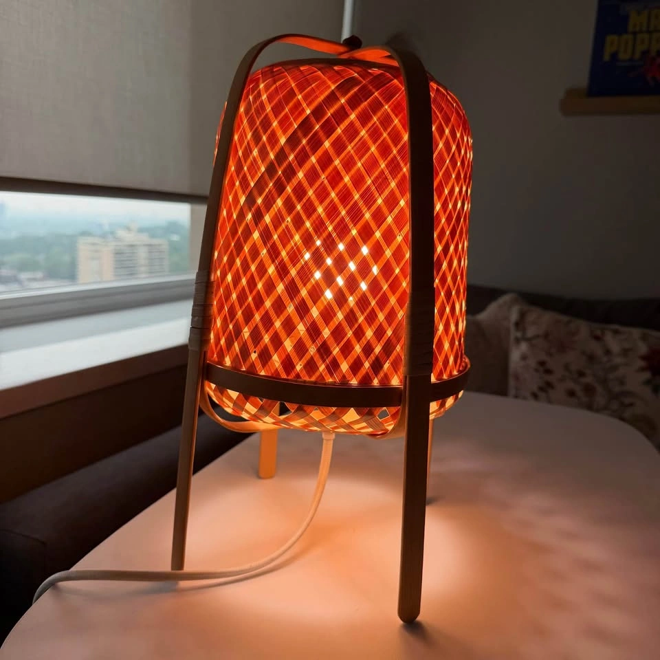 IKEA Knixhult Table Lamp Bamboo Boho Decor - photo 2