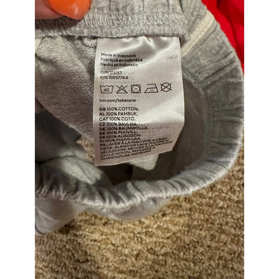 2 Pack of H&M Kids Cotton Sweatshorts in Red and Grey Size 20 - photo 4