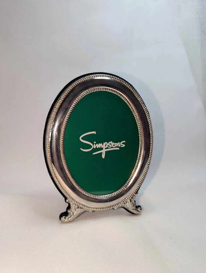 Simpsons Silver Plated Oval Picture Frame with original box - photo 2