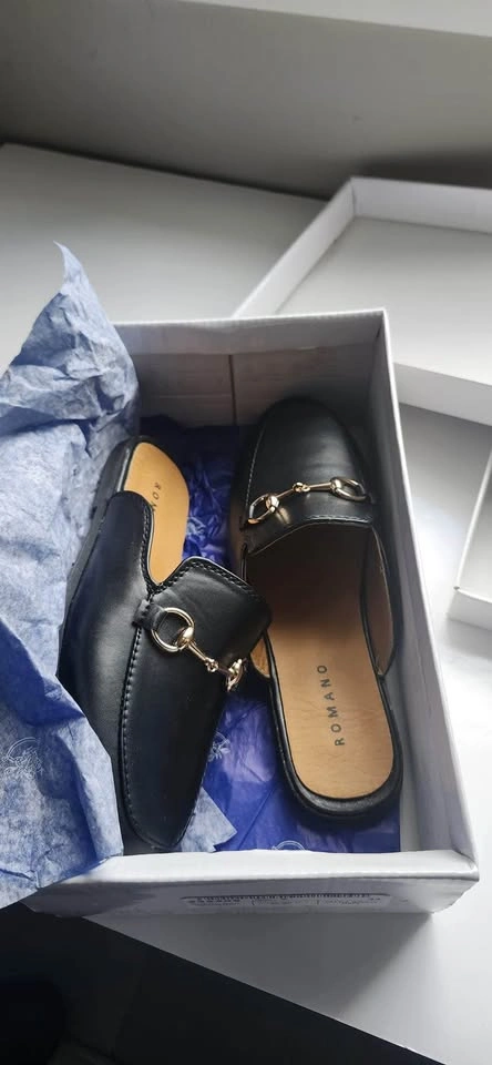 Romano Black Horsebit Mules Real Leather - photo 2