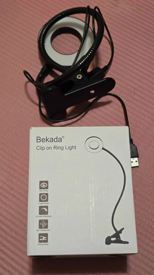 Bekada Clip on Ring Light LED Desk Light with Clamp - photo 2