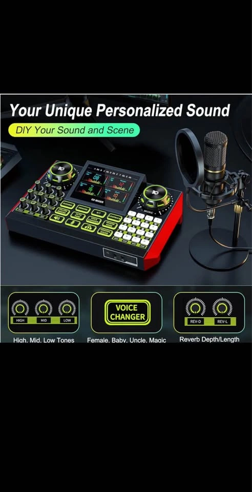 tenLamp G9 Audio Mixer for Live Streaming, Gaming, Singing - photo 3