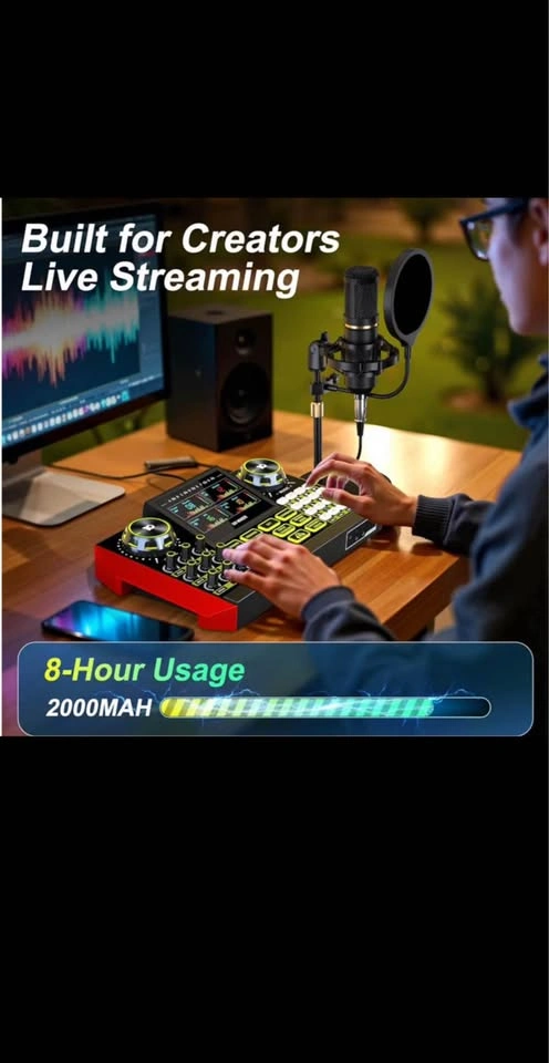 tenLamp G9 Audio Mixer for Live Streaming, Gaming, Singing - photo 4