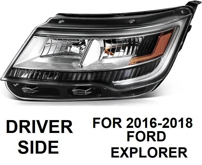 Driver side headlight for 2016-2018 Ford Explorer