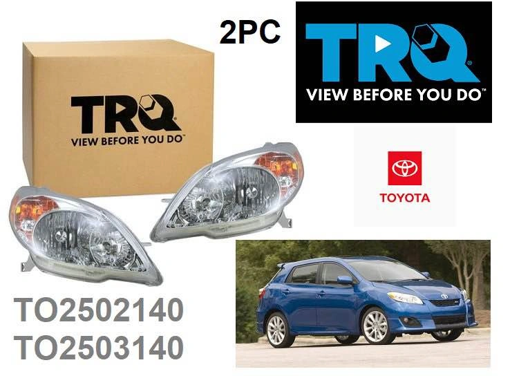 TRQ Headlights Pair for Toyota Matrix 2003/2008 - photo 2