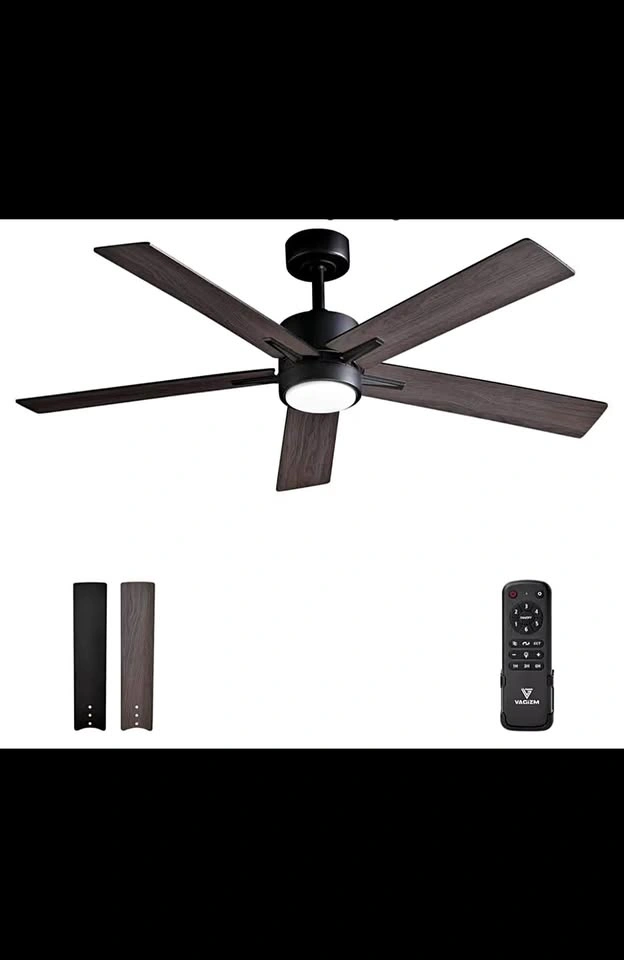 Ceiling Fan with Light Remote: 52 inch Modern Bedroom Fan
