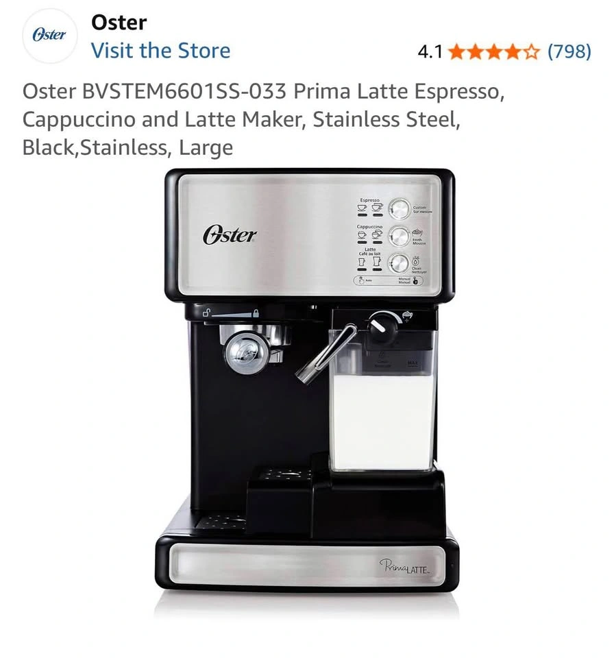 Oster Prima Latte Espresso, Cappuccino and Latte Maker - photo 2