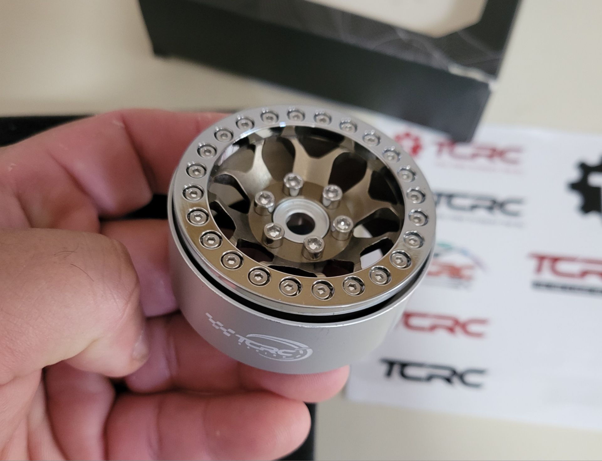 TCRC 1.9in Chrome Aluminum Wheel Set 4pcs for RC Crawler - photo 4