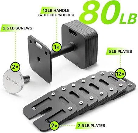 Eisenlink Adjustable Dumbbells (Pair) 50lb each - photo 3