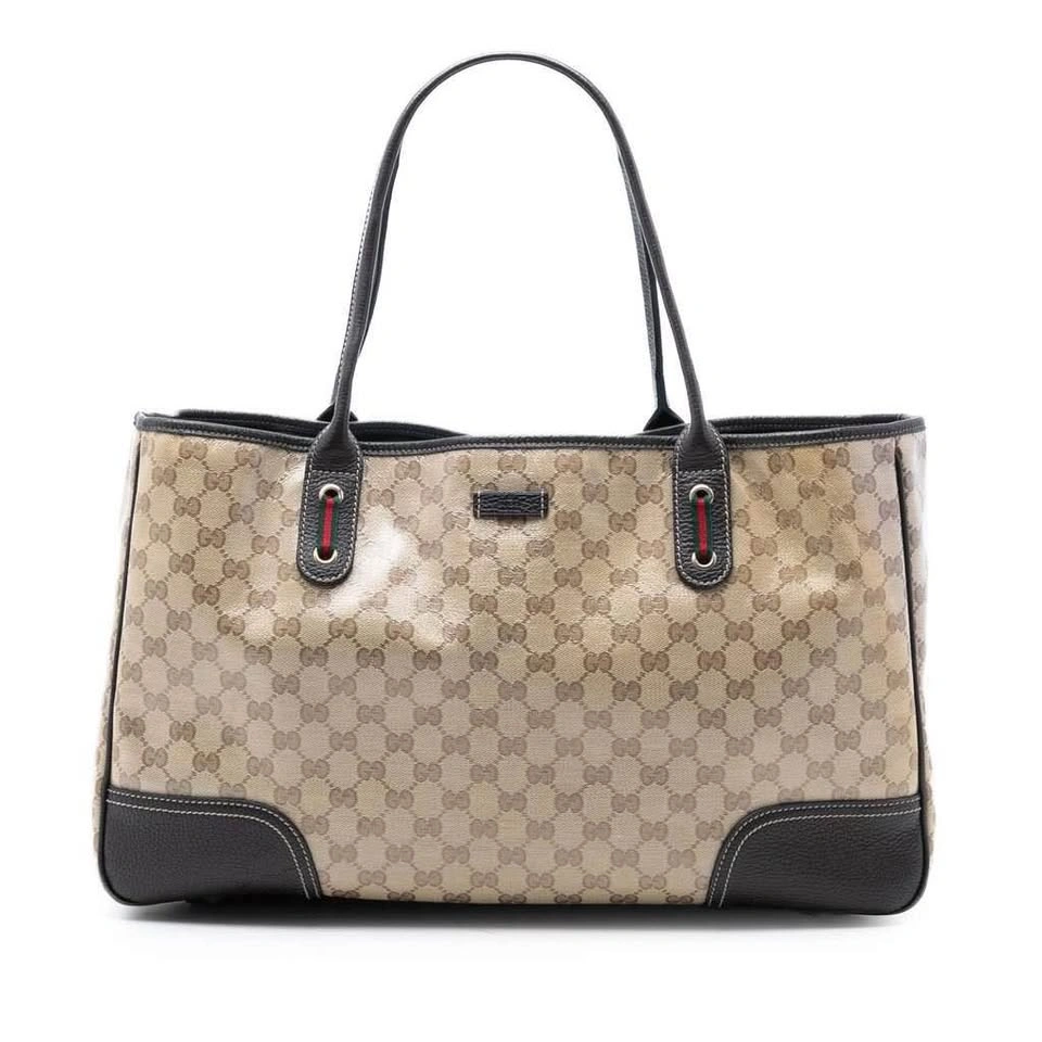 Authentic Gucci GG Crystal Princy Tote Beige XL Shoulder Bag - photo 3