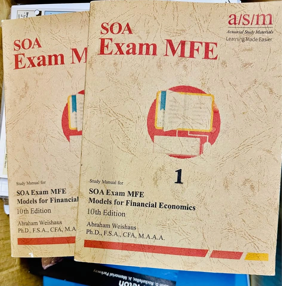 ASM SOA Exam MFE Study Manual 10th Edition by Abraham Weishaus