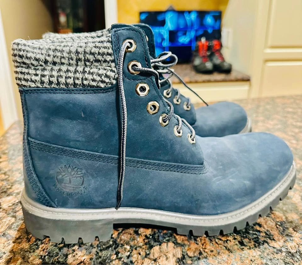 Timberland 6-Inch Premium Waterproof Boots Navy Blue Size 9M - photo 4
