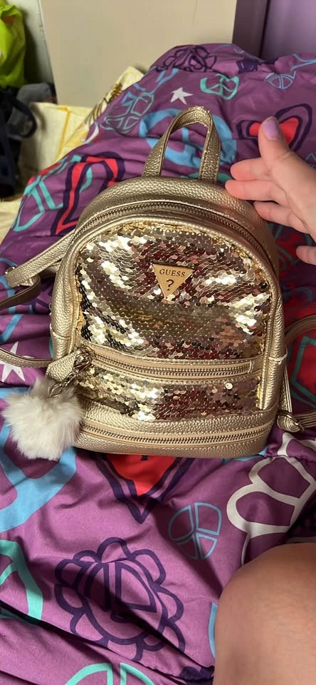 Golden mini backpack - photo 2
