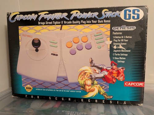 Capcom Fighter Power Stick GS Sega Genesis Arcade Pad - Boxed