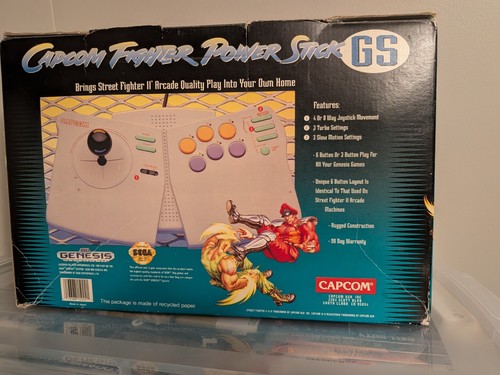 Capcom Fighter Power Stick GS Sega Genesis Arcade Pad - Boxed - photo 3