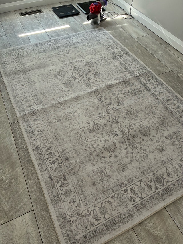 4X6 WASHABLE AREA RUG NEUTRAL GREY - photo 2