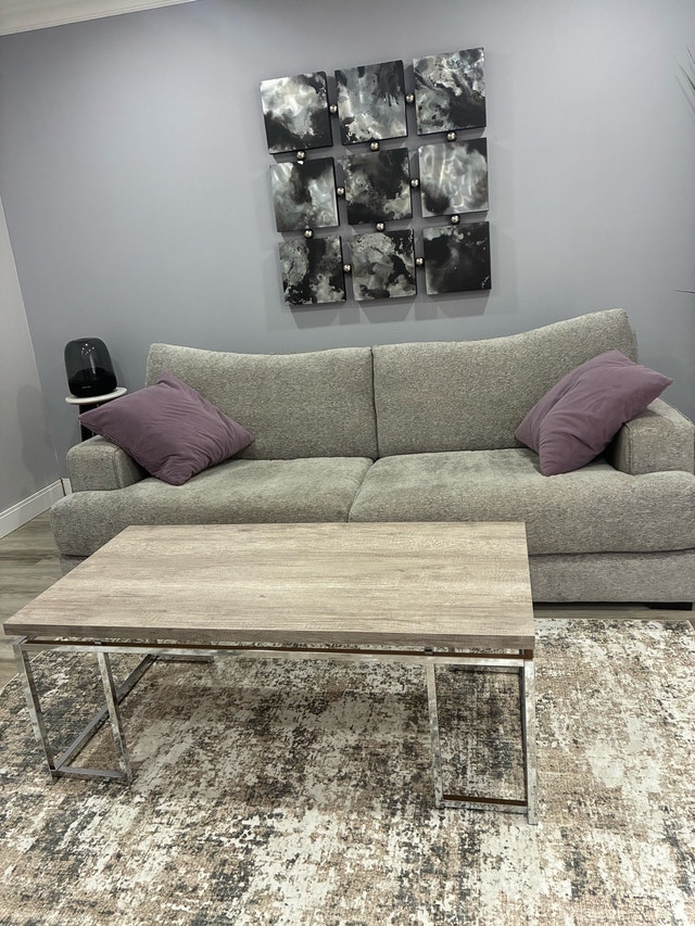 Q max tall modern coffee table in oak - photo 2