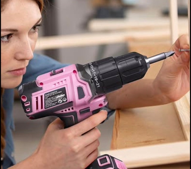WORKPRO Pink 20V Lithium-ion Cordless Drill Driver