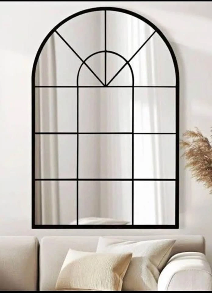 24x42" Wall Mirror Black Metal Frame