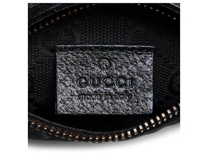 Authentic Gucci GG Canvas Double Pocket Waist Belt Bag Black - photo 5