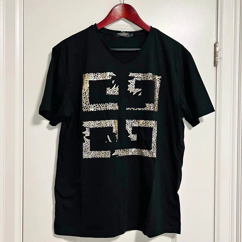 Women’s V-Neck T-Shirt / Black / Size Large