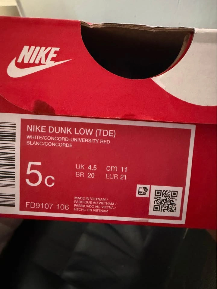 Nike Dunk Low (TDE) - Size 5C - Brand New, Never Worn - photo 4