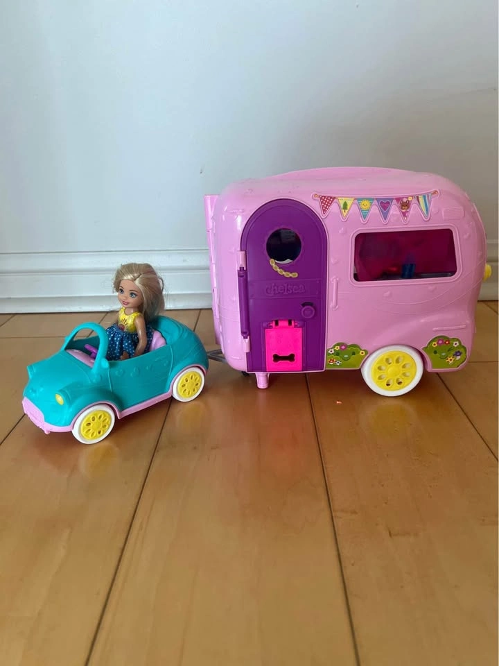 Barbie Club Chelsea Toy Car & Camper Playset