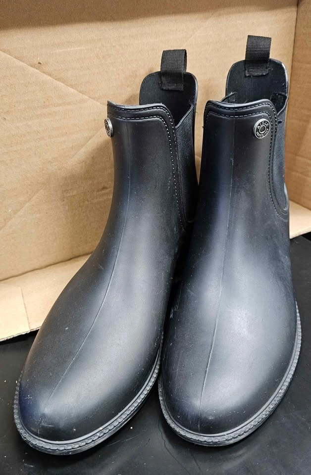 Aigle Black Rubber Chelsea Rain Boots - EU 39 (Fits US Women's 8 - photo 2