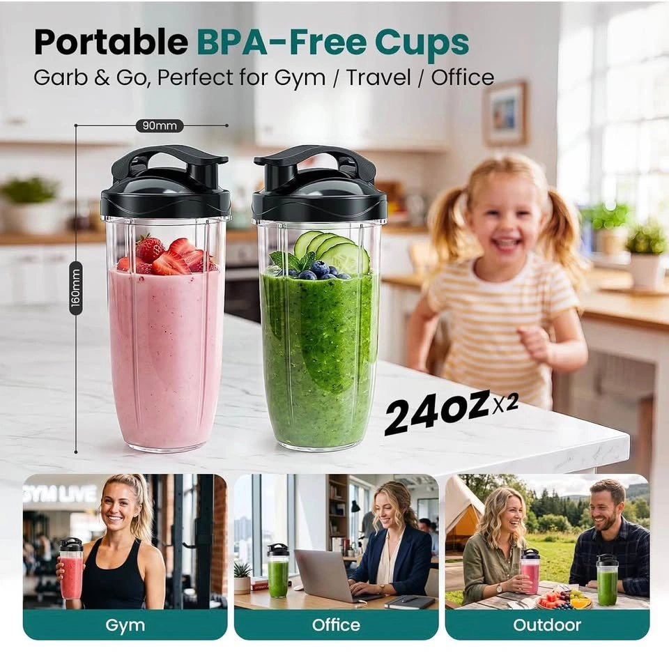 900W Portable Blenders Smoothies and Shakes Black - photo 3