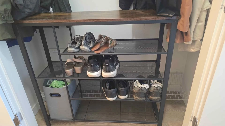 Rolanstar 5-Tier Shoe Rack with Mesh Shelves - photo 3