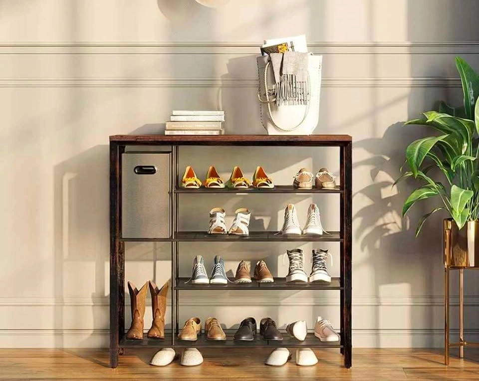 Rolanstar 5-Tier Shoe Rack with Mesh Shelves - photo 4