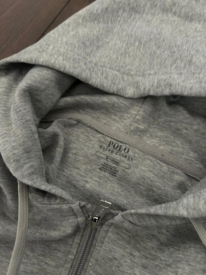 Gray Polo Ralph Lauren Zip-Up Hoodie (Size M) - photo 3