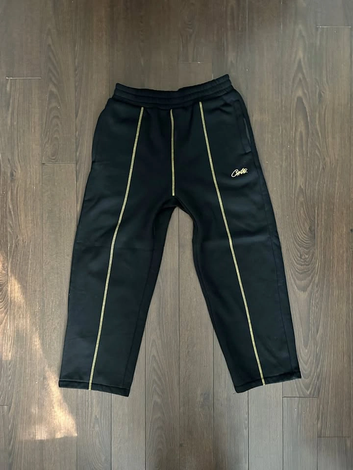 Corteiz Hmp Open Hem Sweatpant 'Black/Yellow' (Size M)