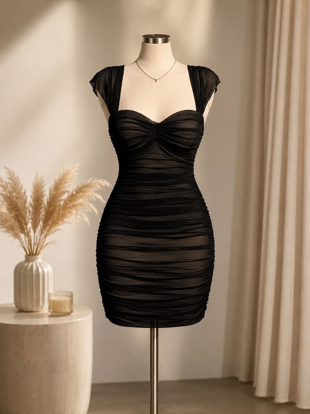 Black mini dress