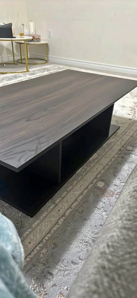BRAND NEW- dark brown coffee table