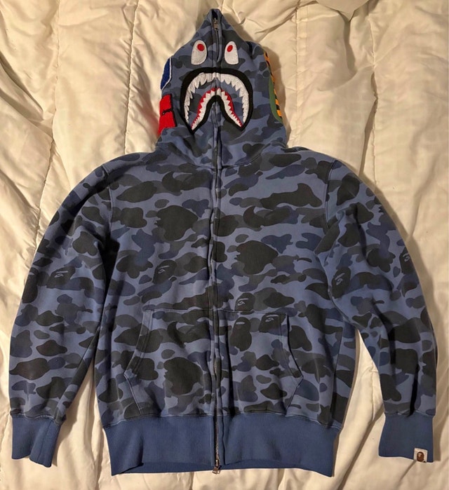 Navy Blue bape hoodie