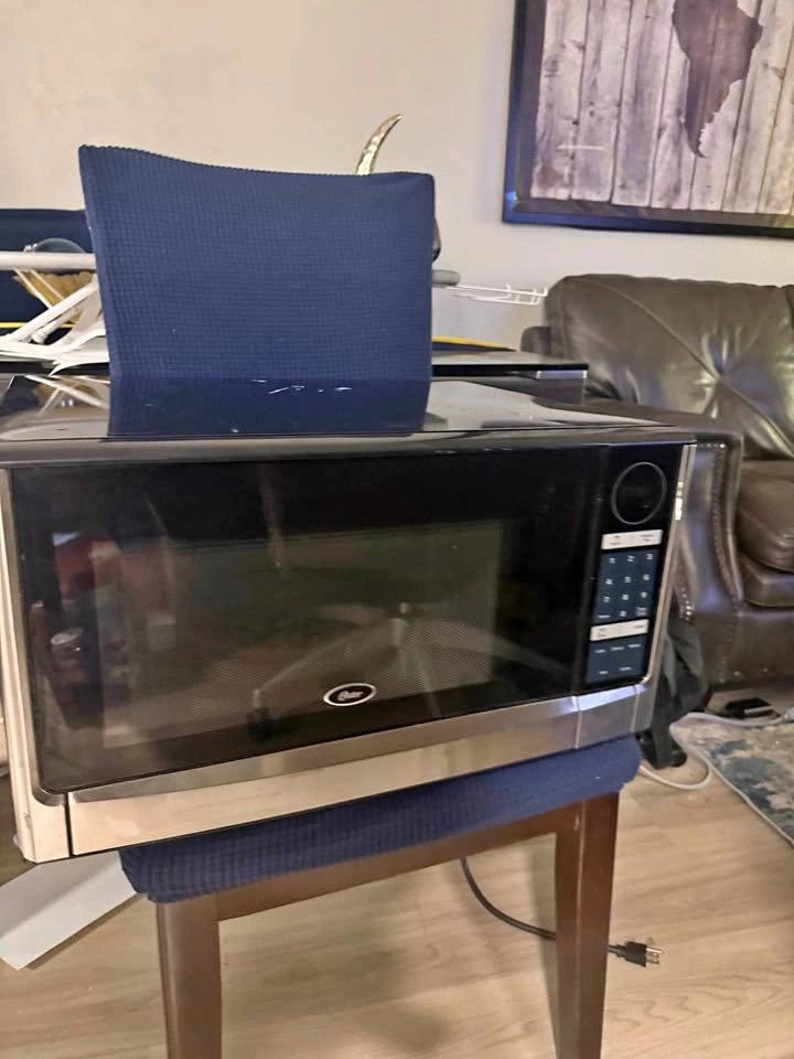 Oster 1100W Stainless Steel Microwave – Works Great