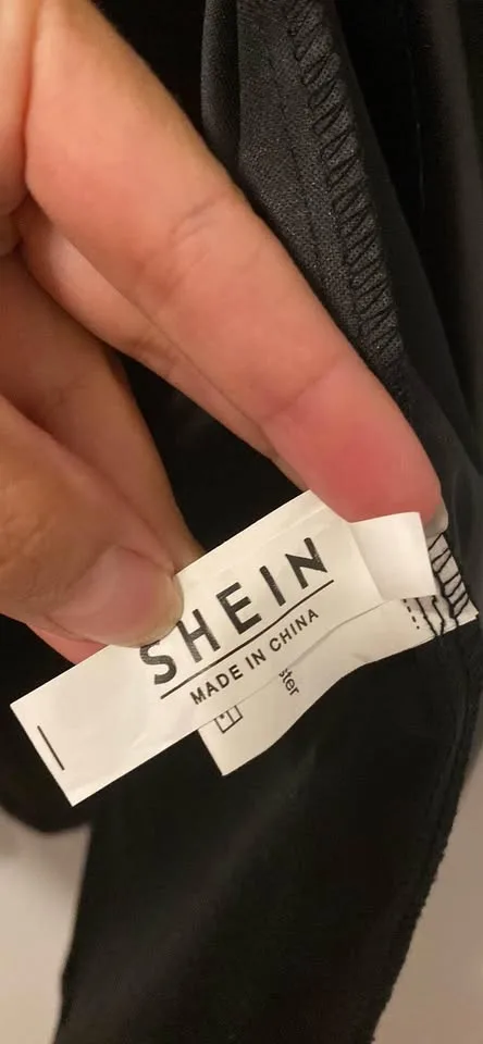 Brand New SHEIN Black Leather-Like Dress - Size 6 (M) 🖤 image indicator(2)