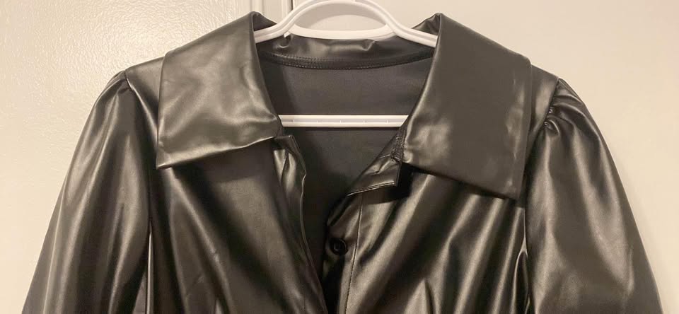 Brand New SHEIN Black Leather-Like Dress - Size 6 (M) 🖤 - photo 4