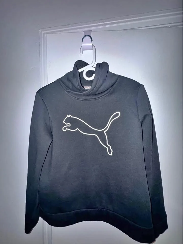 Puma Black Mock Neck Sweatshirt thumbnail