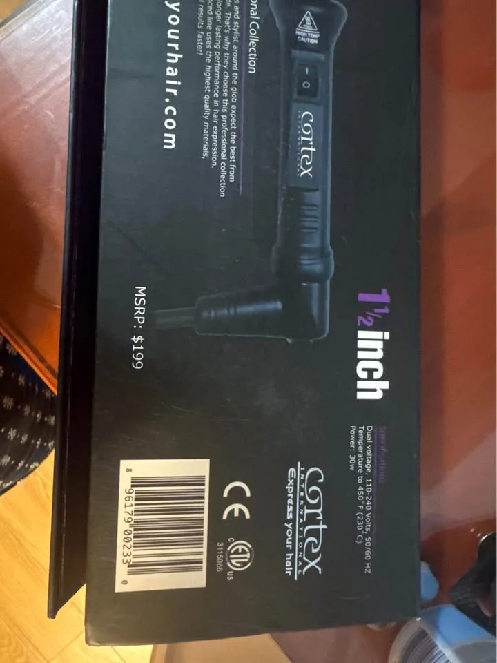 Cortex International 1 1/2 Inch Curling Iron - CTX-15CIB image indicator(2)