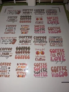 Coffee Stickers | 24 pk Vinyl Decals #1 and #2 - photo 4